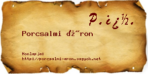 Porcsalmi Áron névjegykártya
